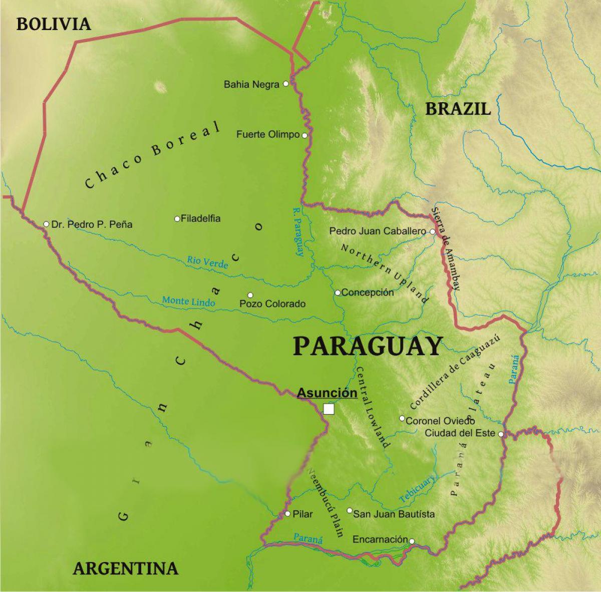 नक्शे के भूगोल परागुआ