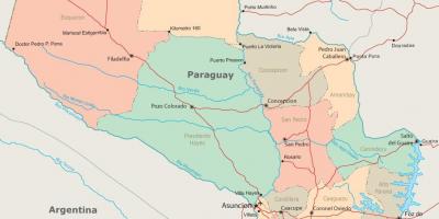 पराग्वे असंसियन नक्शा